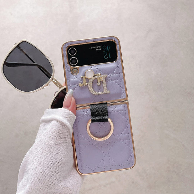 HypedEffects Dior Z Flip/Z Fold Phone Case with a Finger Ring | Samsung Cover