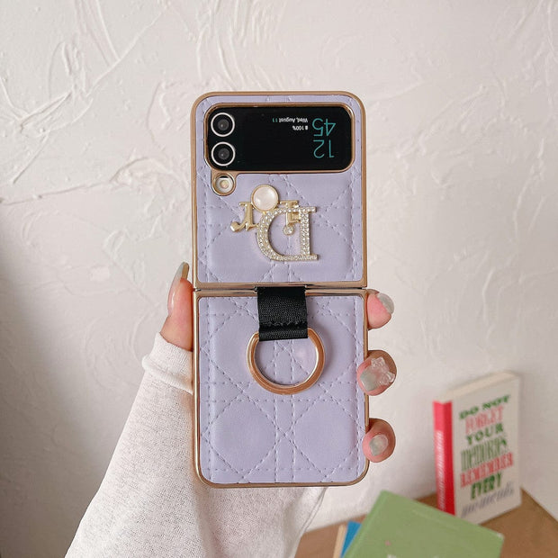 HypedEffects Dior Z Flip/Z Fold Phone Case with a Finger Ring | Samsung Cover