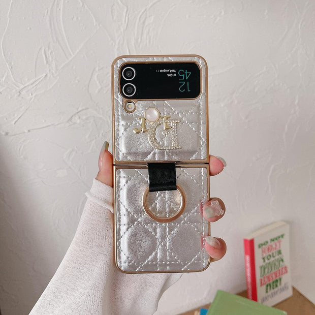 HypedEffects Dior Z Flip/Z Fold Phone Case with a Finger Ring | Samsung Cover