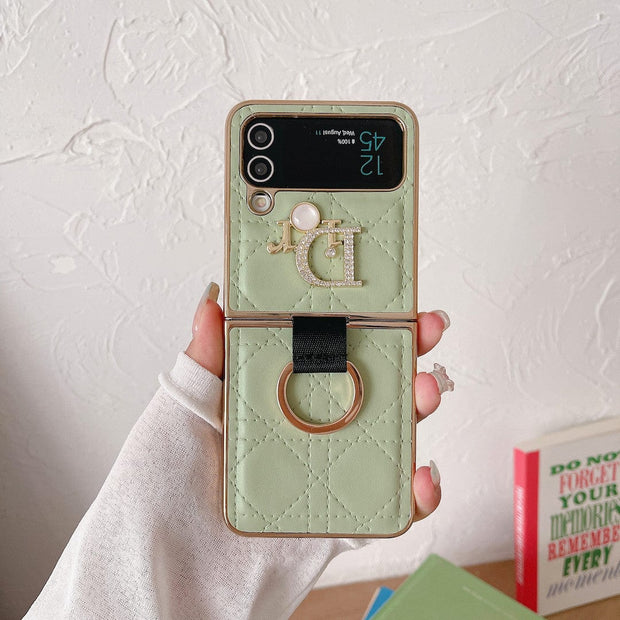 HypedEffects Dior Z Flip/Z Fold Phone Case with a Finger Ring | Samsung Cover