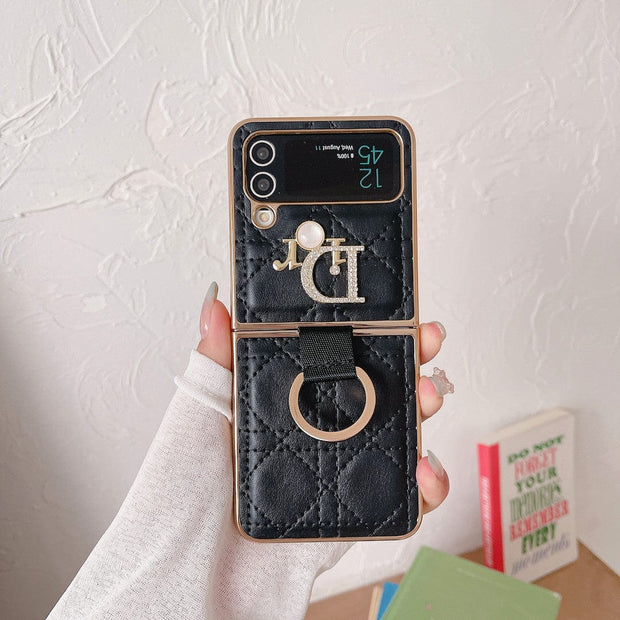 HypedEffects Dior Z Flip/Z Fold Phone Case with a Finger Ring | Samsung Cover