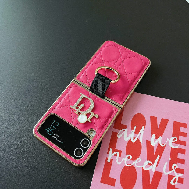 HypedEffects Dior Z Flip/Z Fold Phone Case with a Finger Ring | Samsung Cover