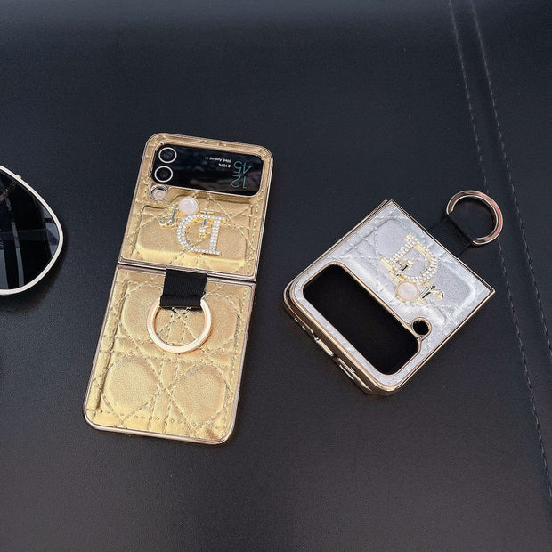 HypedEffects Dior Z Flip/Z Fold Phone Case with a Finger Ring | Samsung Cover