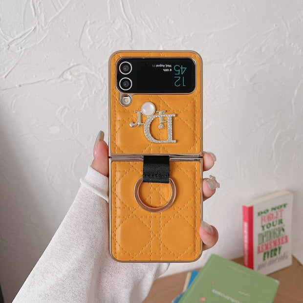 HypedEffects Dior Z Flip/Z Fold Phone Case with a Finger Ring | Samsung Cover