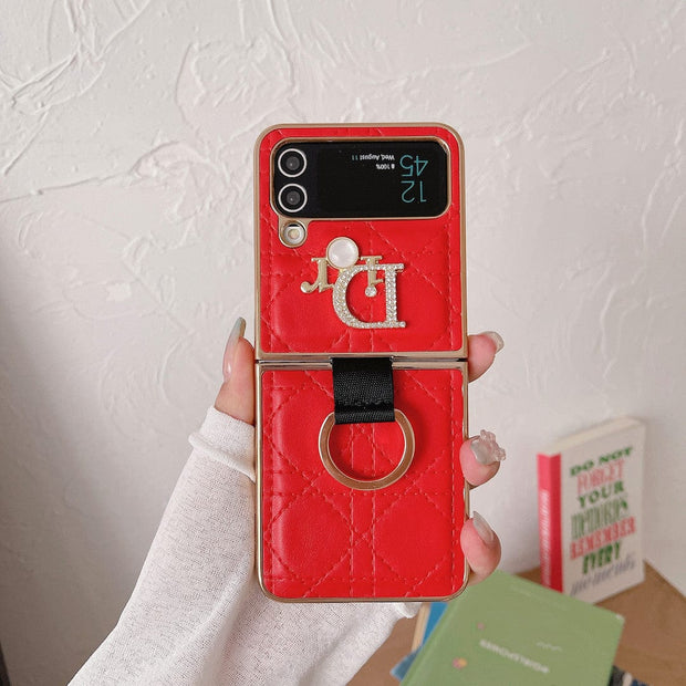HypedEffects Dior Z Flip/Z Fold Phone Case with a Finger Ring | Samsung Cover