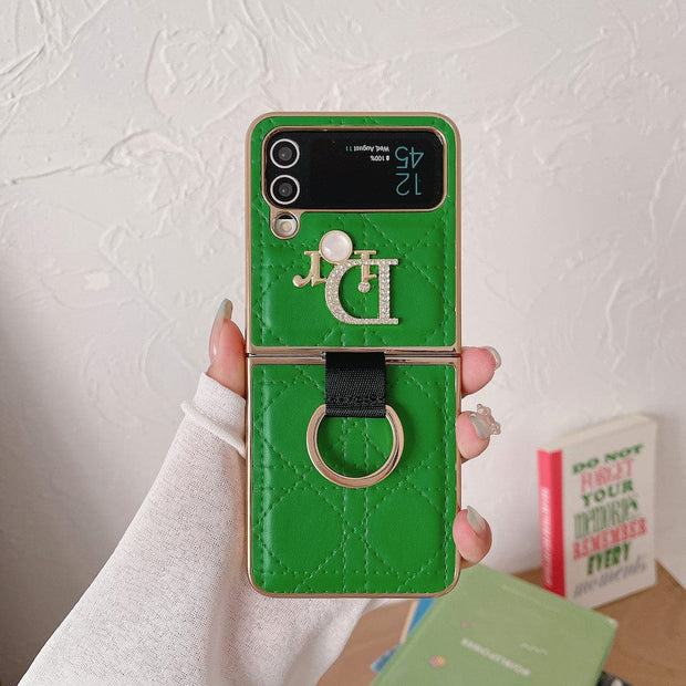 HypedEffects Dior Z Flip/Z Fold Phone Case with a Finger Ring | Samsung Cover