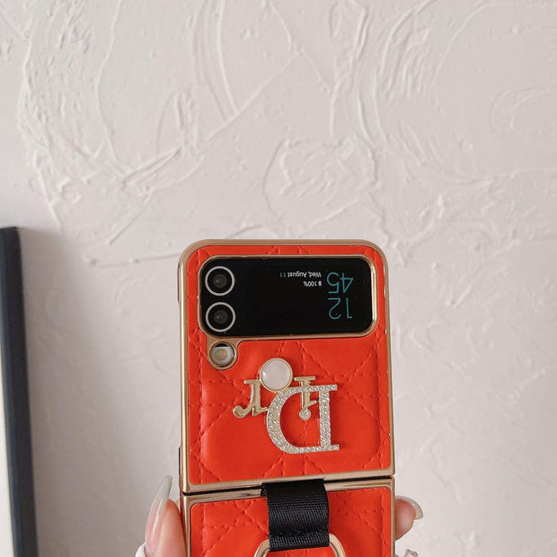 HypedEffects Dior Z Flip/Z Fold Phone Case with a Finger Ring | Samsung Cover