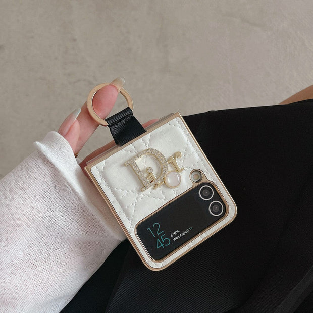 HypedEffects Dior Z Flip/Z Fold Phone Case with a Finger Ring | Samsung Cover