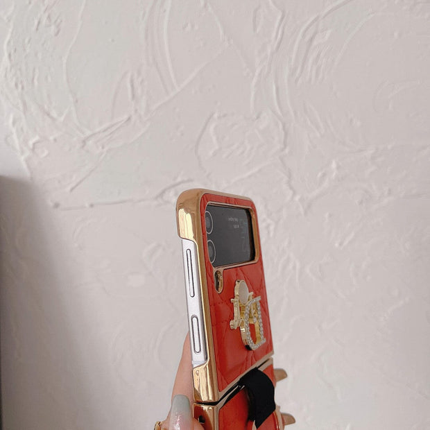 HypedEffects Dior Z Flip/Z Fold Phone Case with a Finger Ring | Samsung Cover