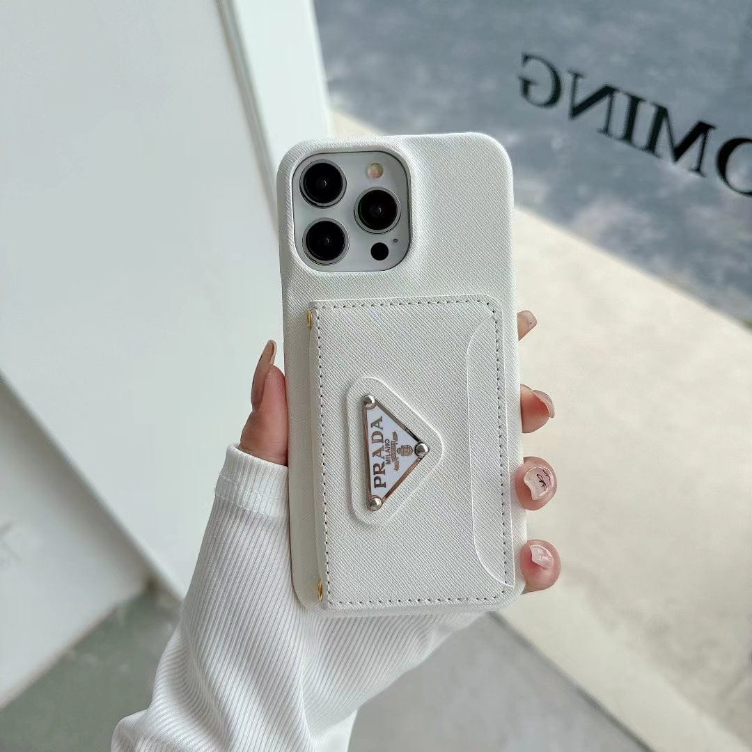 HypedEffects Elegant Prada iPhone Covers With Integrated Wallet | iPhone 12 to iPhone 17