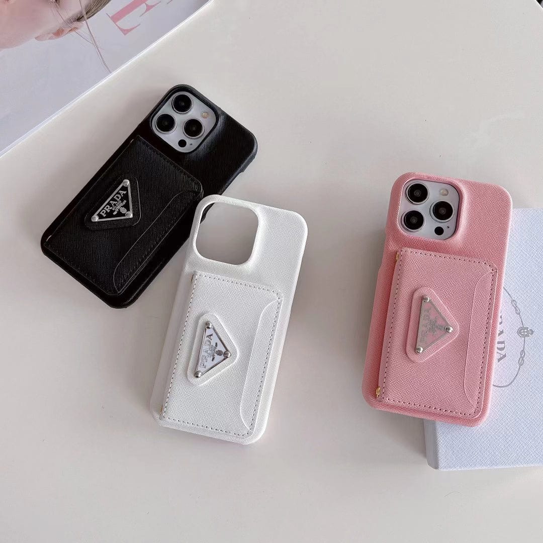HypedEffects Elegant Prada iPhone Covers With Integrated Wallet | iPhone 12 to iPhone 17