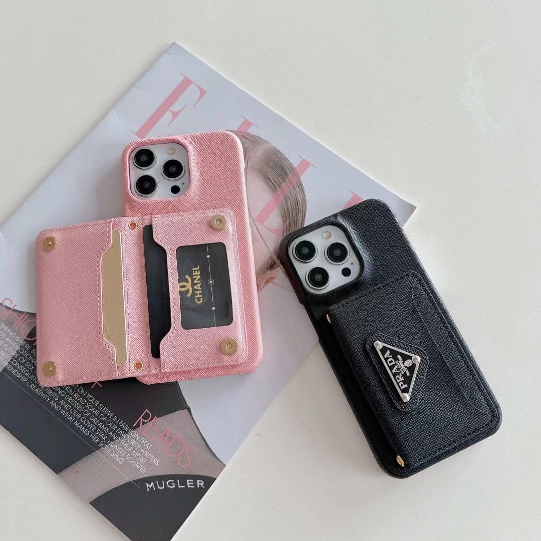 HypedEffects Elegant Prada iPhone Covers With Integrated Wallet | iPhone 12 to iPhone 17