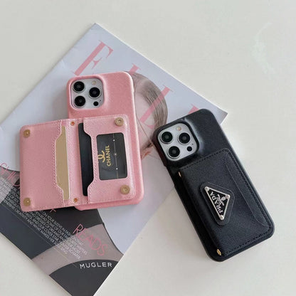 HypedEffects Elegant Prada iPhone Covers With Integrated Wallet | iPhone 12 to iPhone 17
