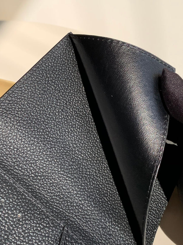 HypedEffects Engraved Black Louis Vuitton Passport Holder