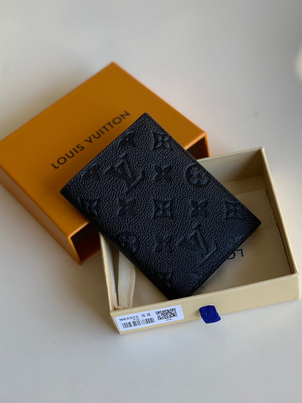 HypedEffects Engraved Black Louis Vuitton Passport Holder