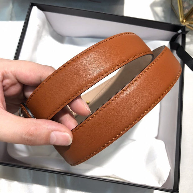 HypedEffects Fashioned Brown Leather Fashioned Belt for women