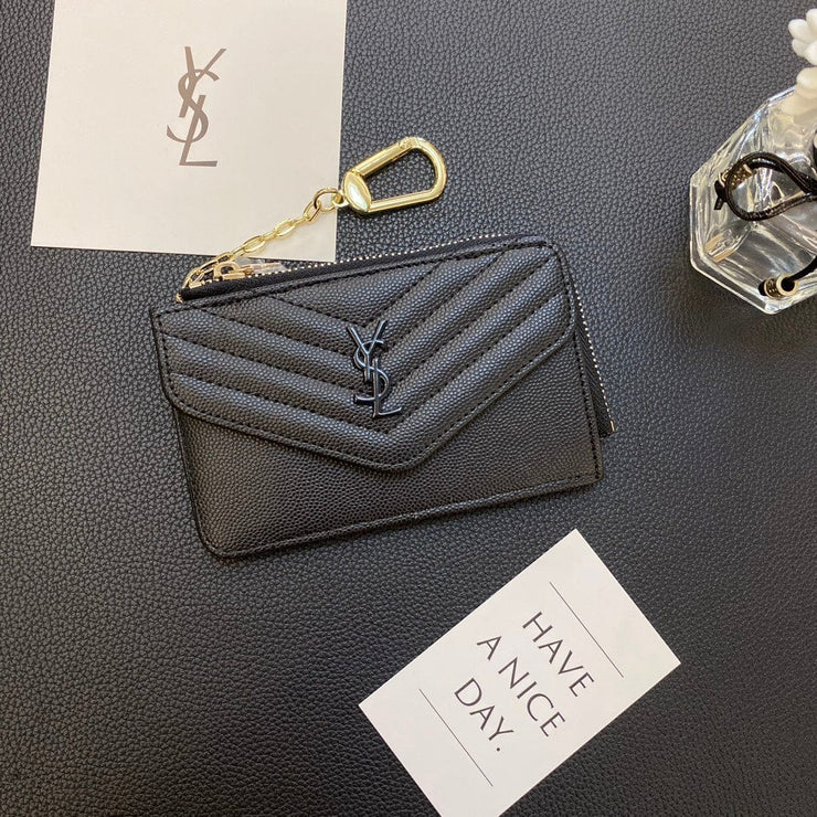 HypedEffects Fashioned YSL Card Holder Wallet with keychain holder