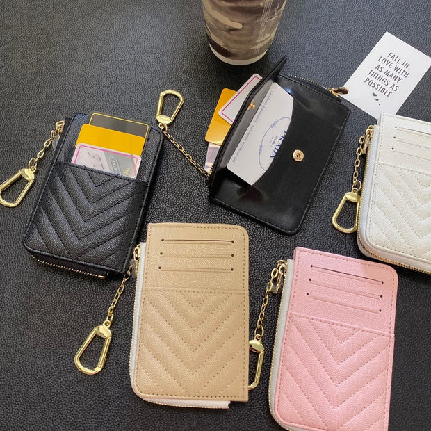 HypedEffects Fashioned YSL Card Holder Wallet with keychain holder