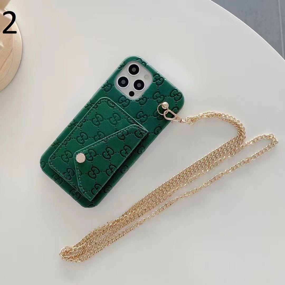 HypedEffects gucci Back Pocket iPhone 17 Case With Straps