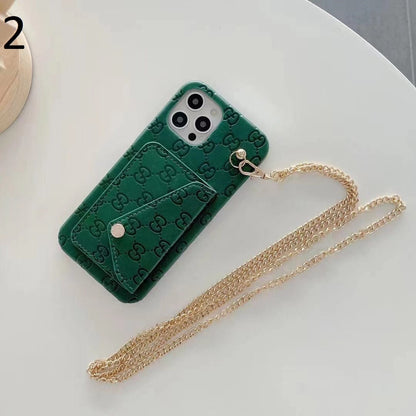 HypedEffects gucci Back Pocket iPhone 17 Case With Straps