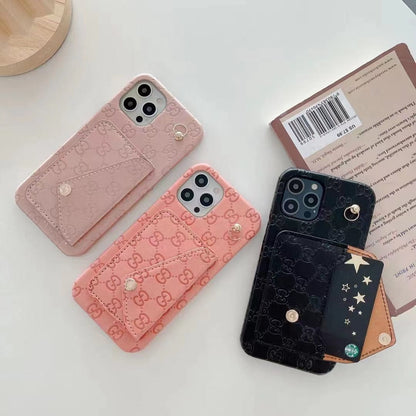 HypedEffects gucci Back Pocket iPhone 17 Case With Straps