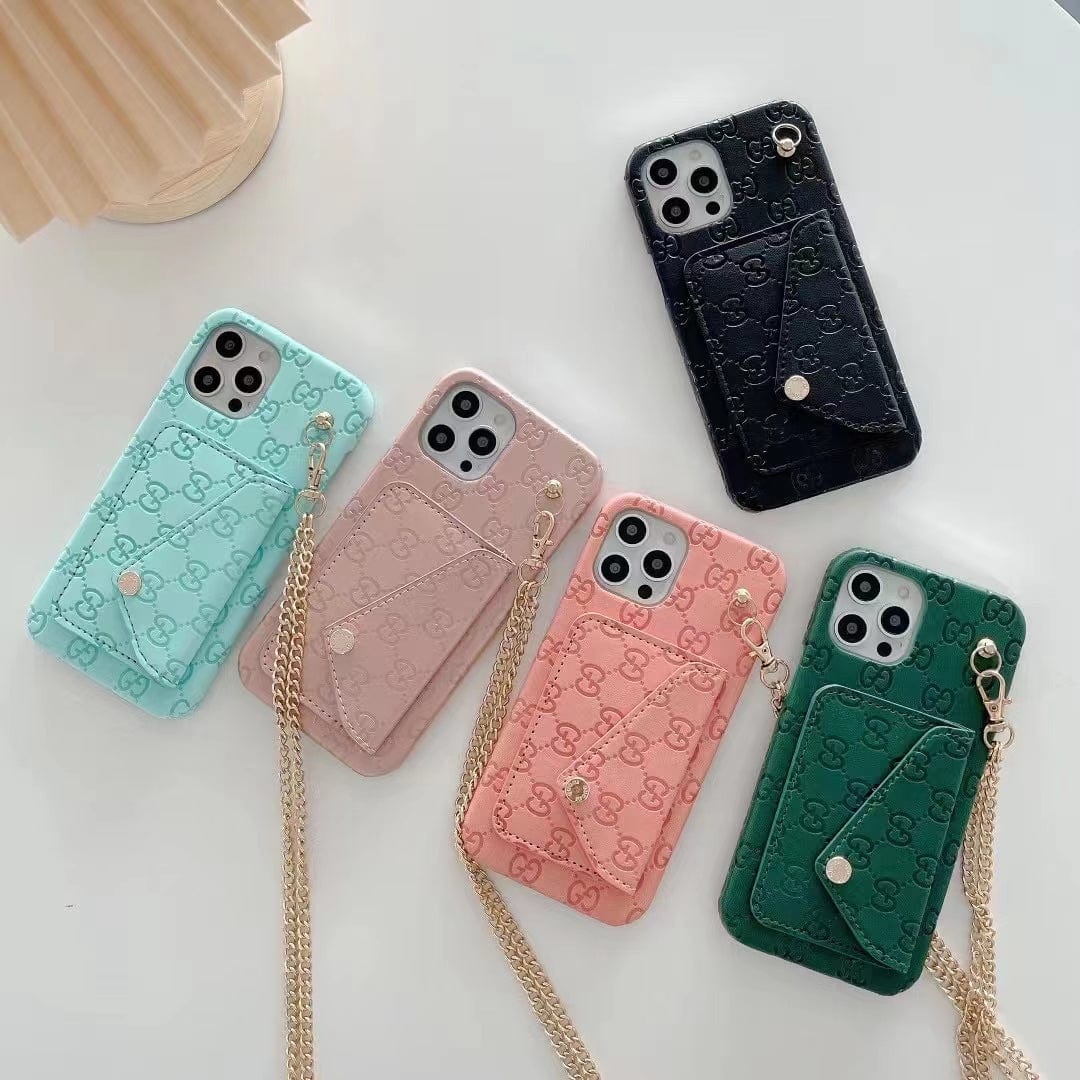 HypedEffects gucci Back Pocket iPhone 17 Case With Straps