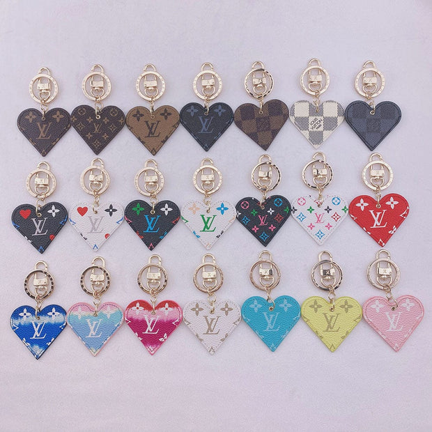 HypedEffects Heart Louis Vuitton And Gucci Keychain | Heart Shaped Keychain