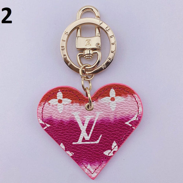 HypedEffects Heart Louis Vuitton And Gucci Keychain | Heart Shaped Keychain
