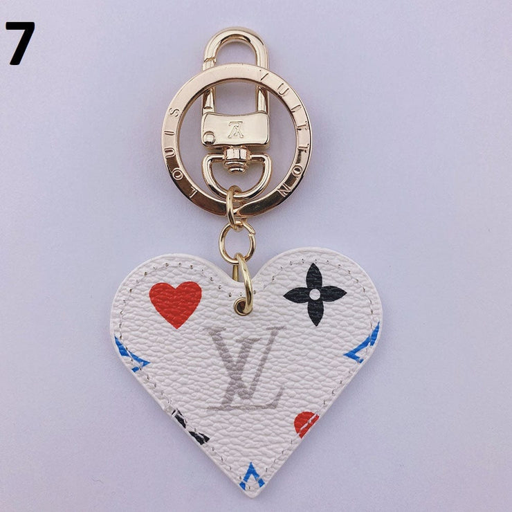 HypedEffects Heart Louis Vuitton And Gucci Keychain | Heart Shaped Keychain