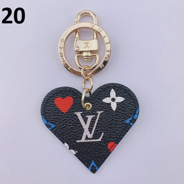 HypedEffects Heart Louis Vuitton And Gucci Keychain | Heart Shaped Keychain