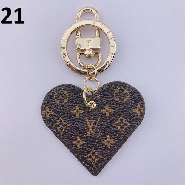 HypedEffects Heart Louis Vuitton And Gucci Keychain | Heart Shaped Keychain