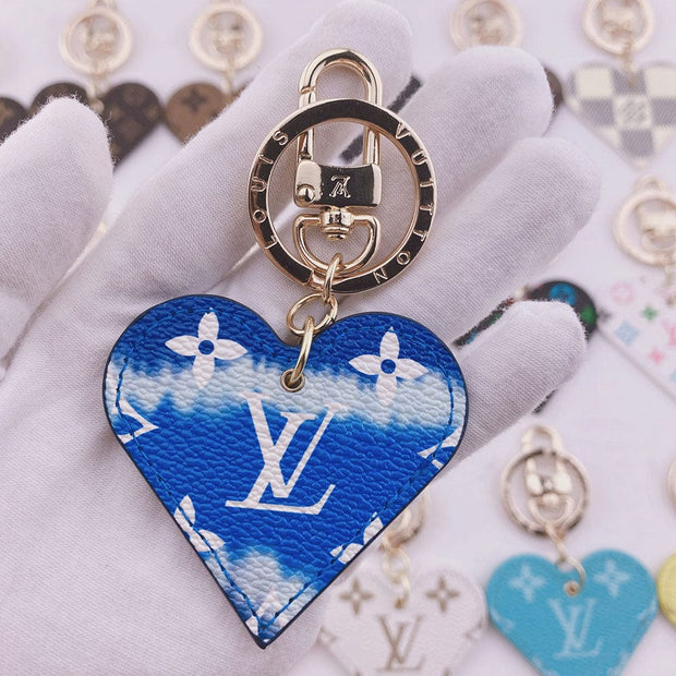 HypedEffects Heart Louis Vuitton And Gucci Keychain | Heart Shaped Keychain