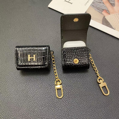 HypedEffects Hermès Inspired Airpod Cover with Gold Chain