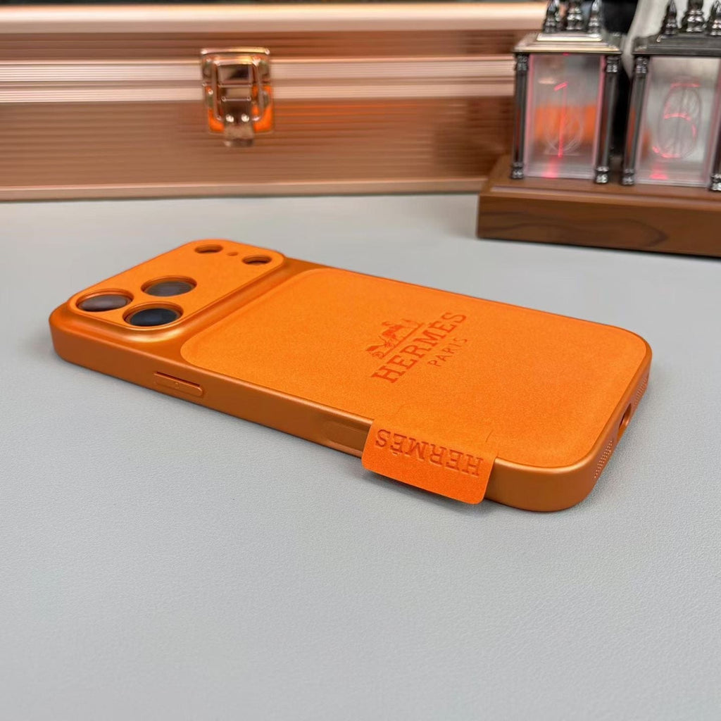 HypedEffects Hermès Leather Card Holder Phone Case for iPhone 14 to iPhone 17 Pro Max