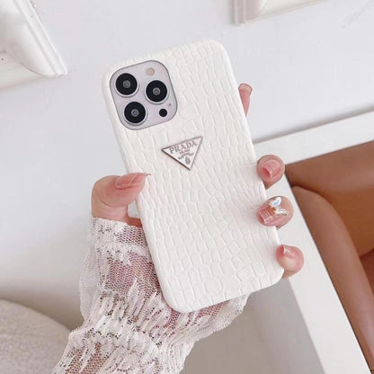 HypedEffects Leather Prada iPhone 15 Cases | Prada Phone Case for iPhone 17