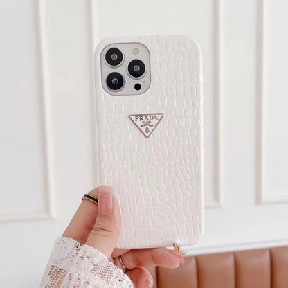 HypedEffects Leather Prada iPhone 15 Cases | Prada Phone Case for iPhone 17