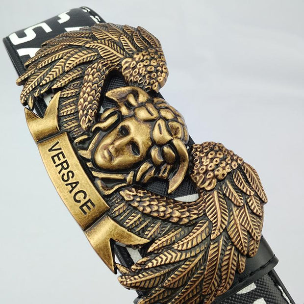 HypedEffects Leather Versace Belt For Men Available in Black and Red