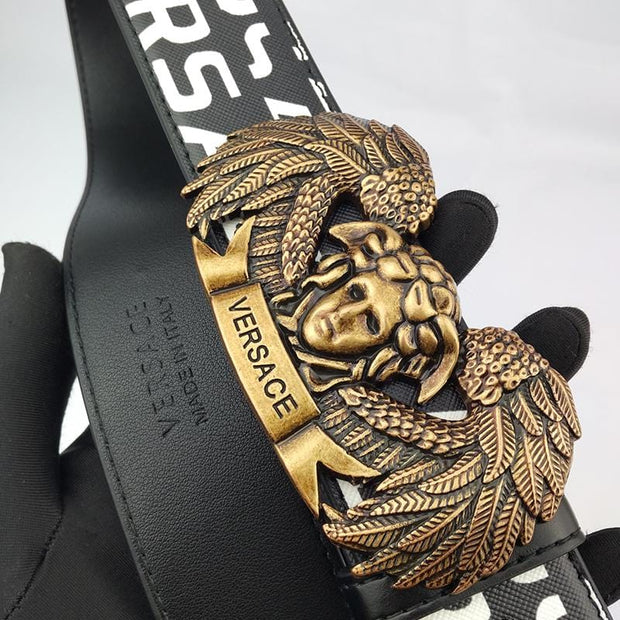 HypedEffects Leather Versace Belt For Men Available in Black and Red