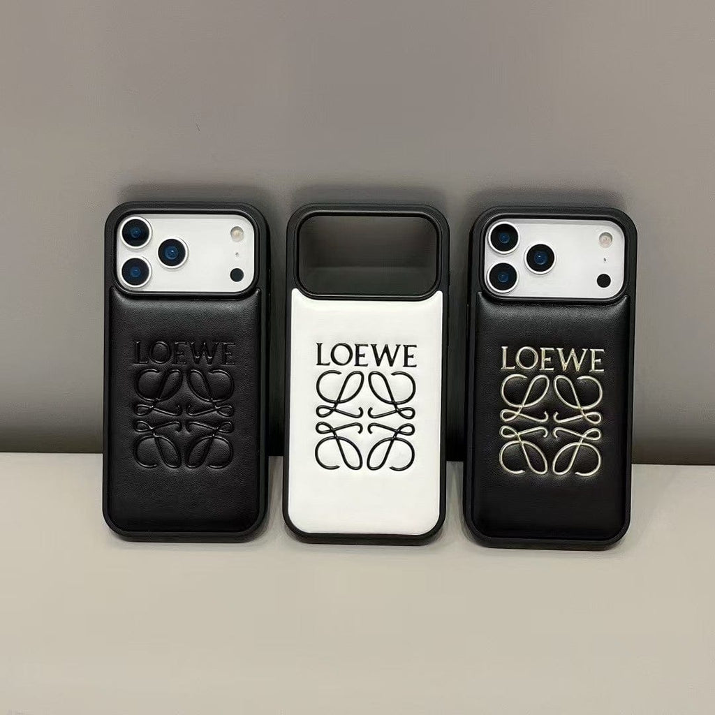 HypedEffects Loewe Anagram Signature Luxury Case for iPhone 14 to 17 Pro Max