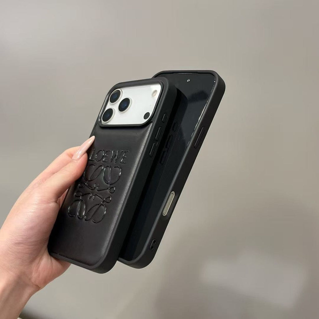 HypedEffects Loewe Anagram Signature Luxury Case for iPhone 14 to 17 Pro Max