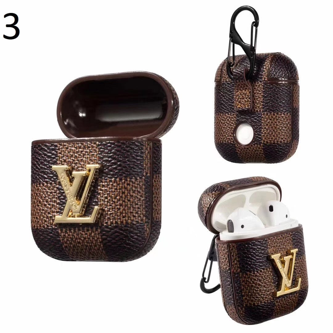 HypedEffects louis vuitton And gucci Airpods 3 Case | Airpods 1 & 2 leather case