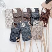 HypedEffects Louis Vuitton And Gucci Back Pocket iPhone 14 Case With Straps