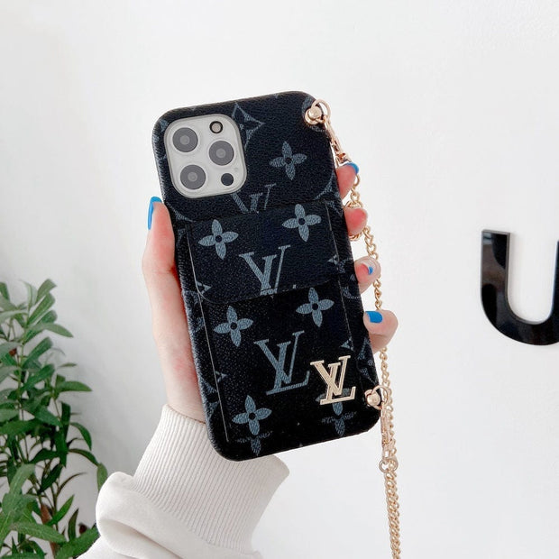 HypedEffects Louis Vuitton And Gucci Back Pocket iPhone 14 Case With Straps