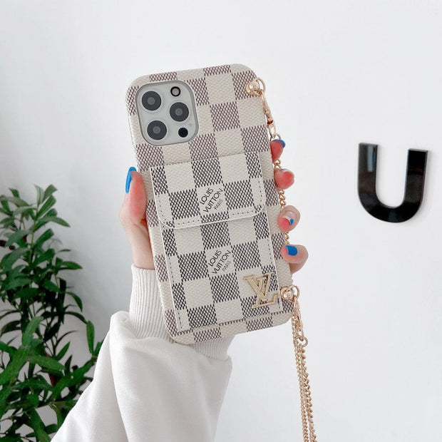 HypedEffects Louis Vuitton And Gucci Back Pocket iPhone 14 Case With Straps