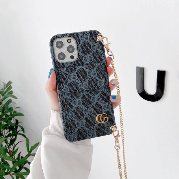 HypedEffects Louis Vuitton And Gucci Back Pocket iPhone 14 Case With Straps