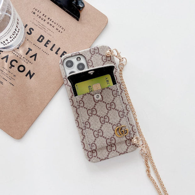 HypedEffects Louis Vuitton And Gucci Back Pocket iPhone 14 Case With Straps