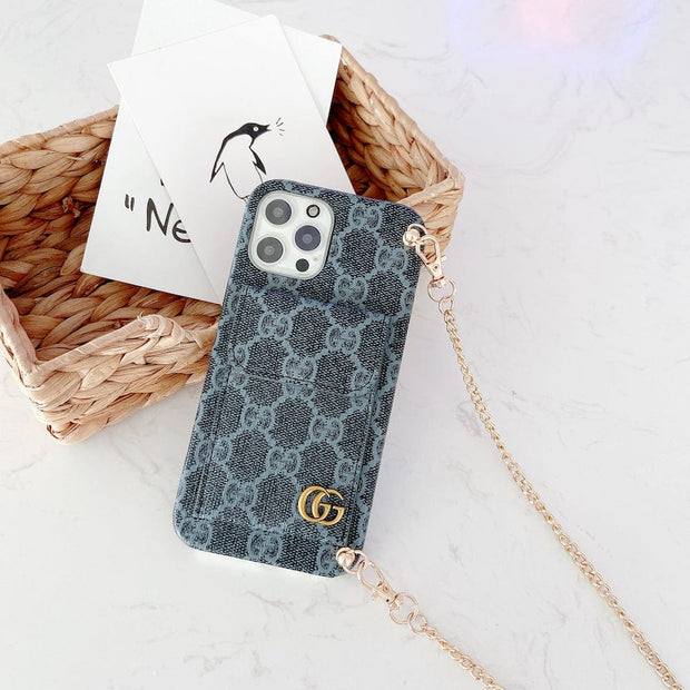HypedEffects Louis Vuitton And Gucci Back Pocket iPhone 14 Case With Straps