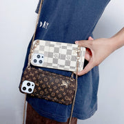 HypedEffects Louis Vuitton And Gucci Back Pocket iPhone 14 Case With Straps