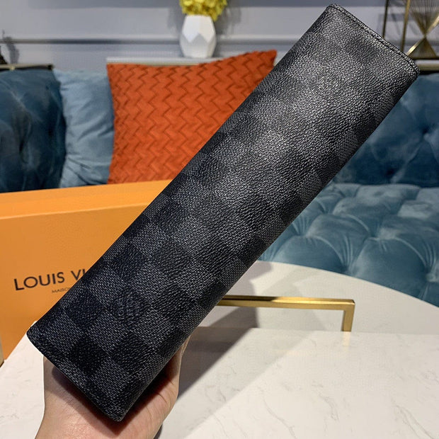 HypedEffects Louis Vuitton Damier and Monogram Canvas Toiletry Wallet Pouch - Black, Brown, and Monogram