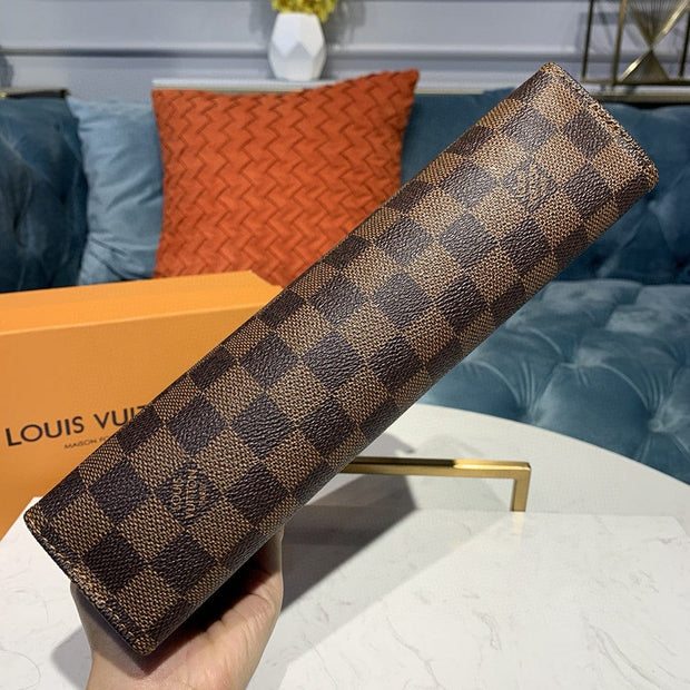 HypedEffects Louis Vuitton Damier and Monogram Canvas Toiletry Wallet Pouch - Black, Brown, and Monogram